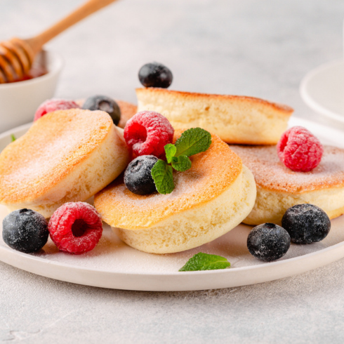 Pancakes soufflés protéinés