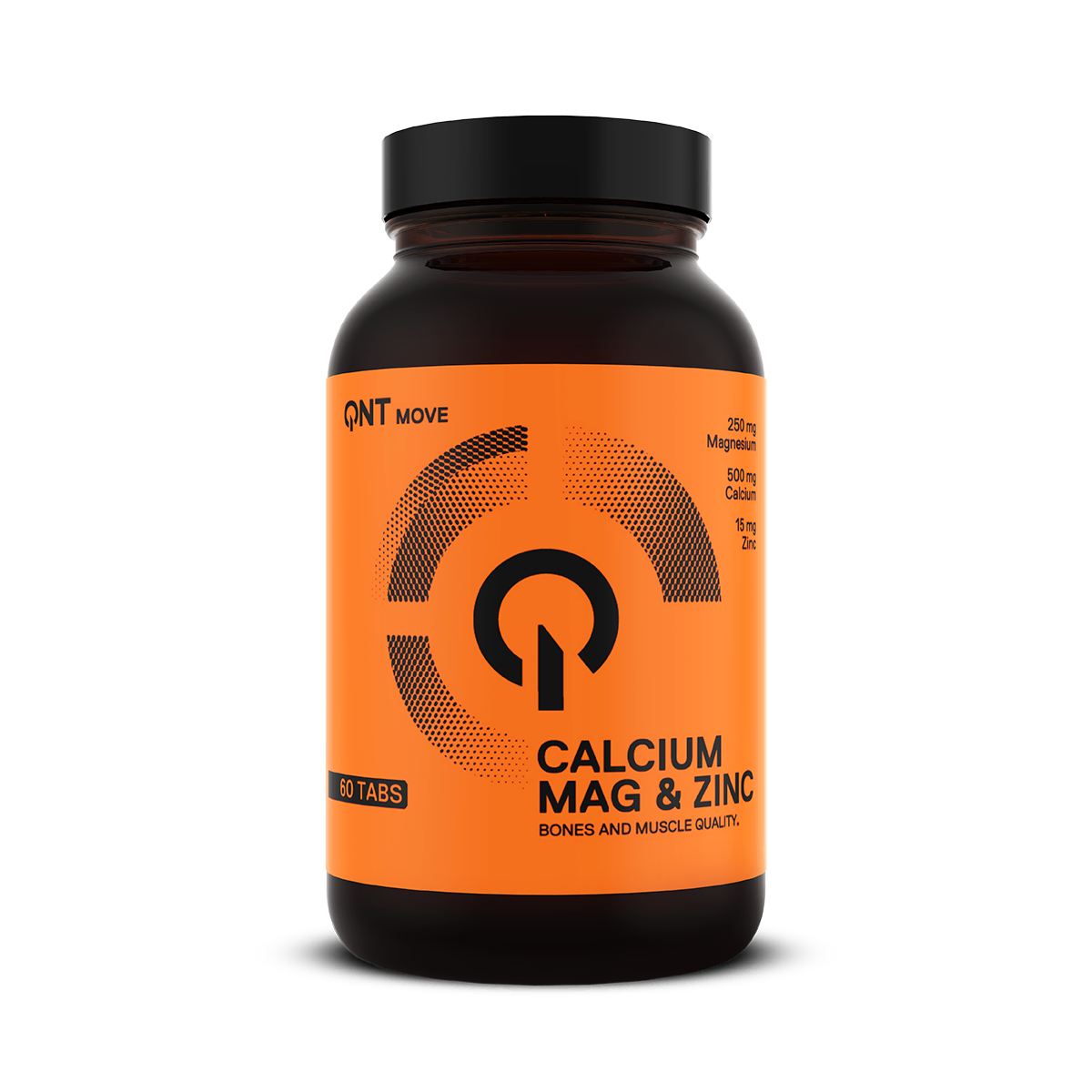 Complément alimentaire QNT Calcium Magnesium Zinc, association de minéraux en comprimés, 60 tablettes
