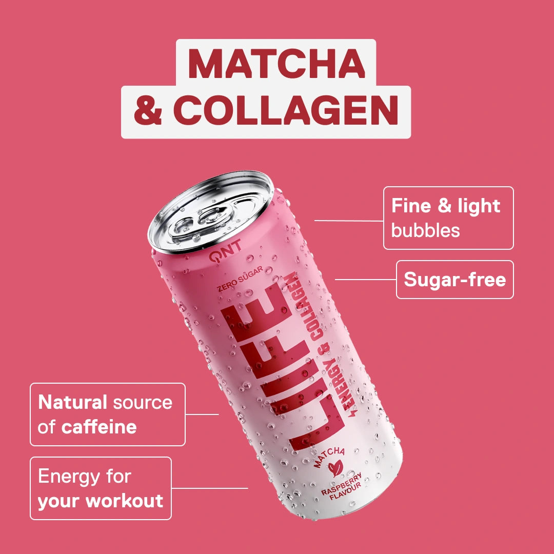 Energy Collagen Matcha LIIFE raspberry — ready-to-drink energy & collagen beverage 250 ml