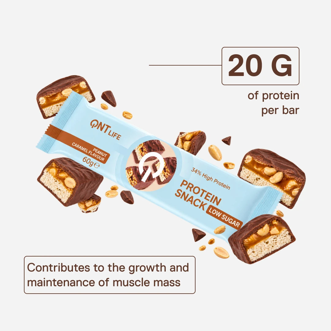 QNT LIIIFE Protein Snack Peanut – 20 g of protein per bar