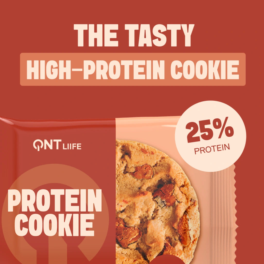 QNT LIIFE Protein Cookie Salted Caramel flavor - Soft protein cookie with salted caramel, 25% protein, 60g per cookie