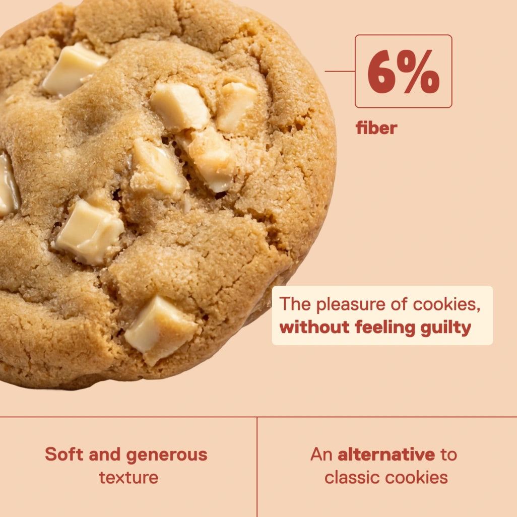 QNT LIIFE Protein Cookie White Chocolate flavor - 15g protein per cookie, 245 kcal, rich gourmet taste