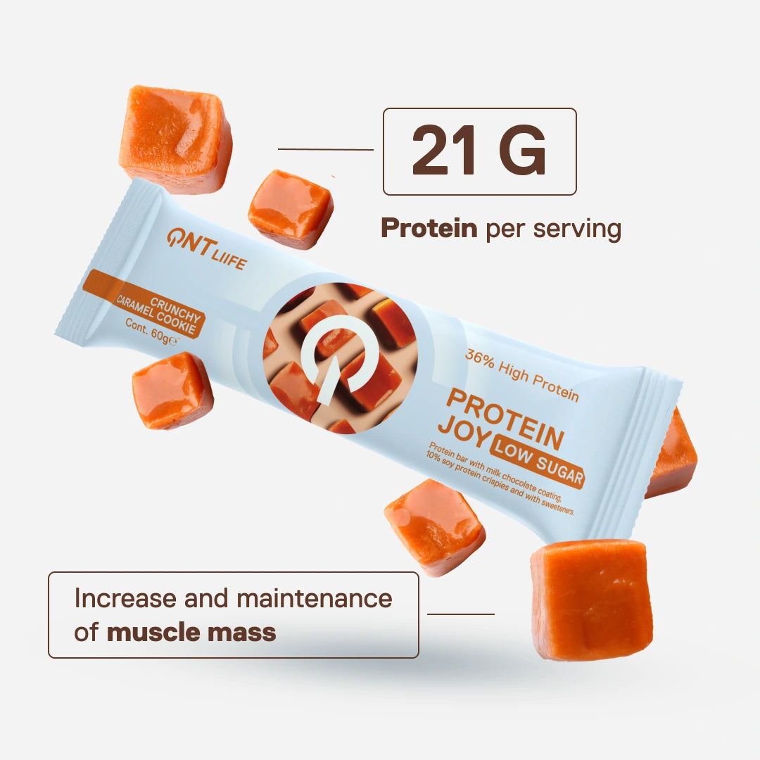 Protein Joy crunchy caramel cookie — protein profile and nutritional values of the bar