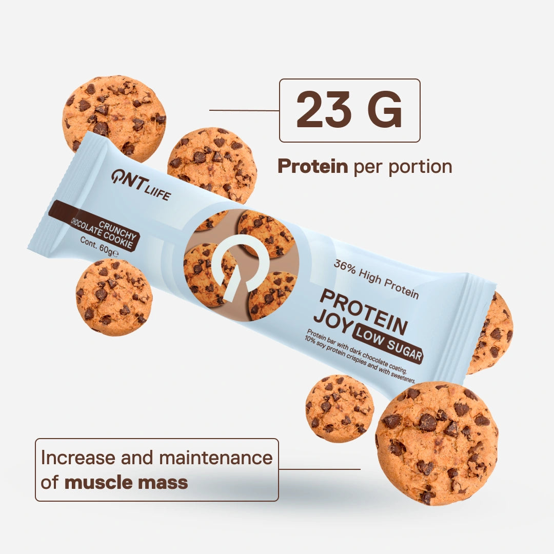 Protein Joy crunchy chocolate cookie — protein profile and nutritional values of the bar