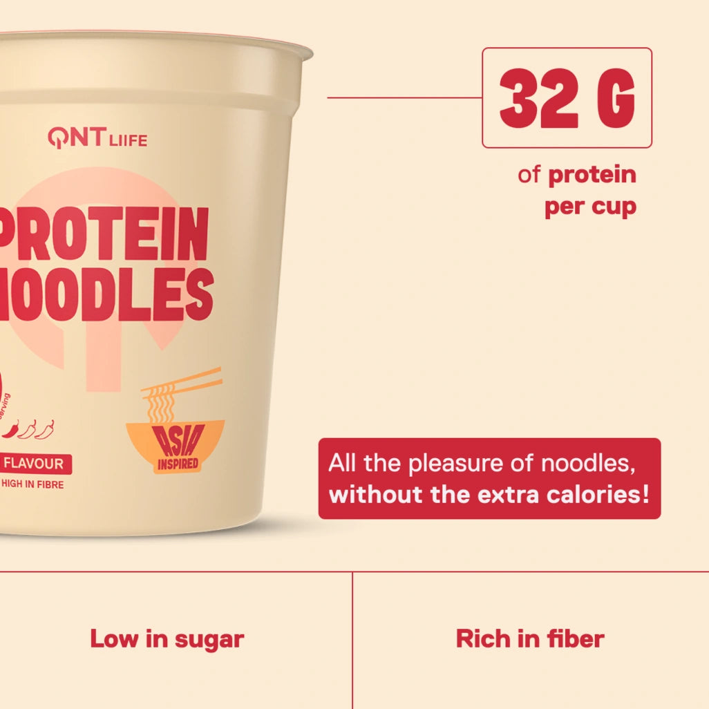 QNT LIIFE Protein Noodles Chicken flavor - 223 kcal per serving, 5g fiber, low in sugar and balanced