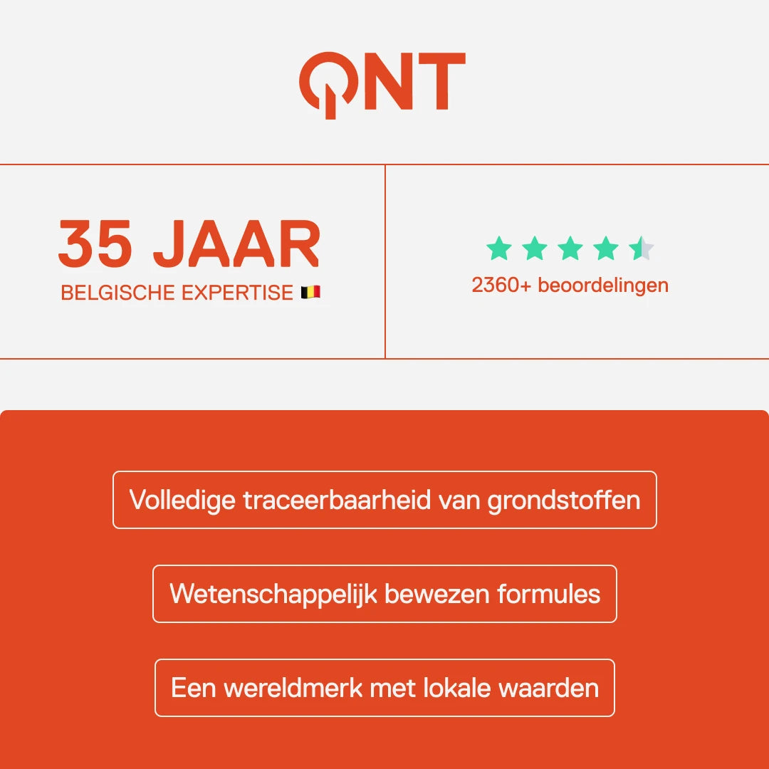 QNT LIIFE Protein Water Blood Orange & Ginseng, Belgian brand, 35 years of expertise, over 2360 reviews, lab-tested formula and raw material traceability