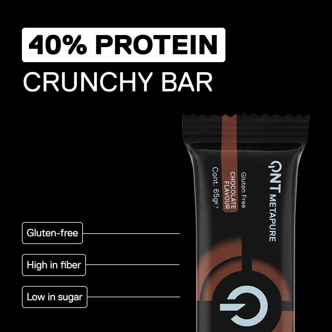 QNT Metapure 40% Protein Crunchy Bar — Chocolate — visual 1