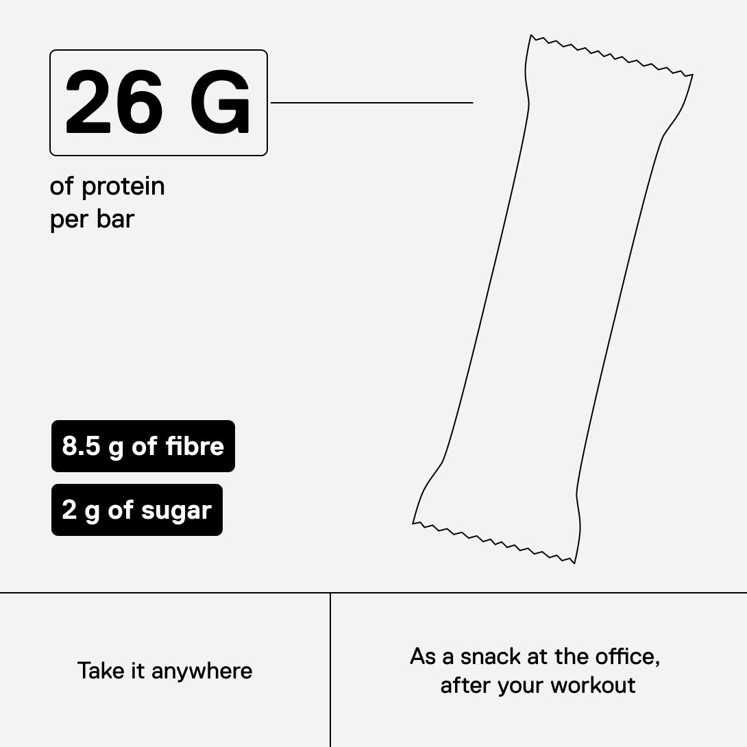 QNT Metapure 40% Protein Crunchy Bar Chocolate – 26 g protein, 8.5 g fibre and 2 g sugar