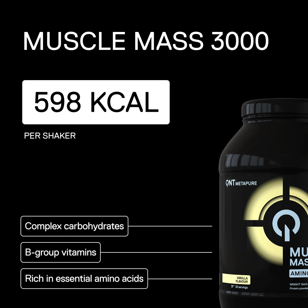 QNT Metapure Muscle Mass 3000 protein mass gainer — Vanilla