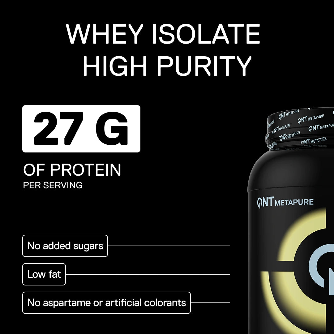 Metapure Whey Isolate Zero QNT vanilla, whey protein isolate powder high purity