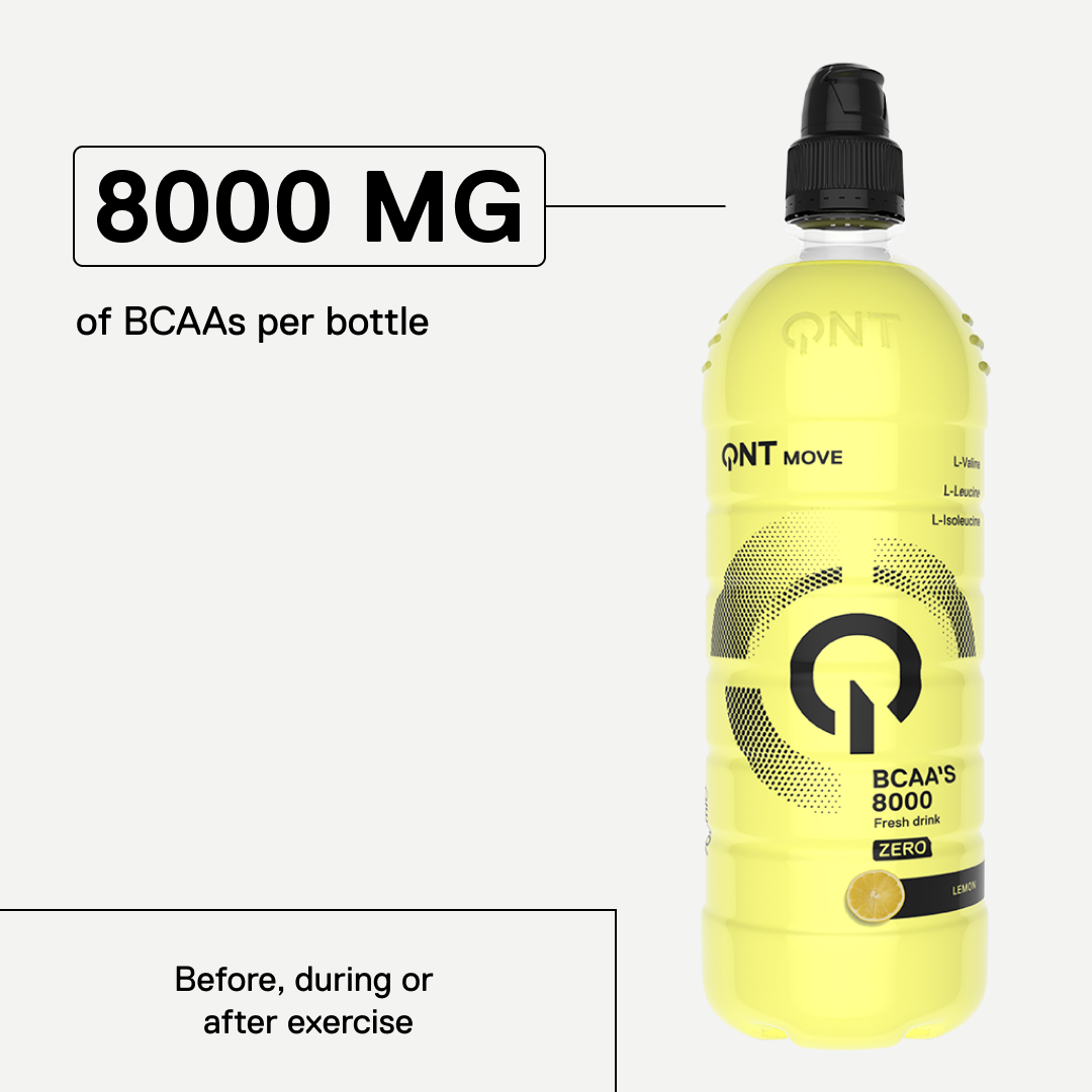 QNT MOVE BCAA’s 8000 Lemon – 8000 mg BCAAs per bottle
