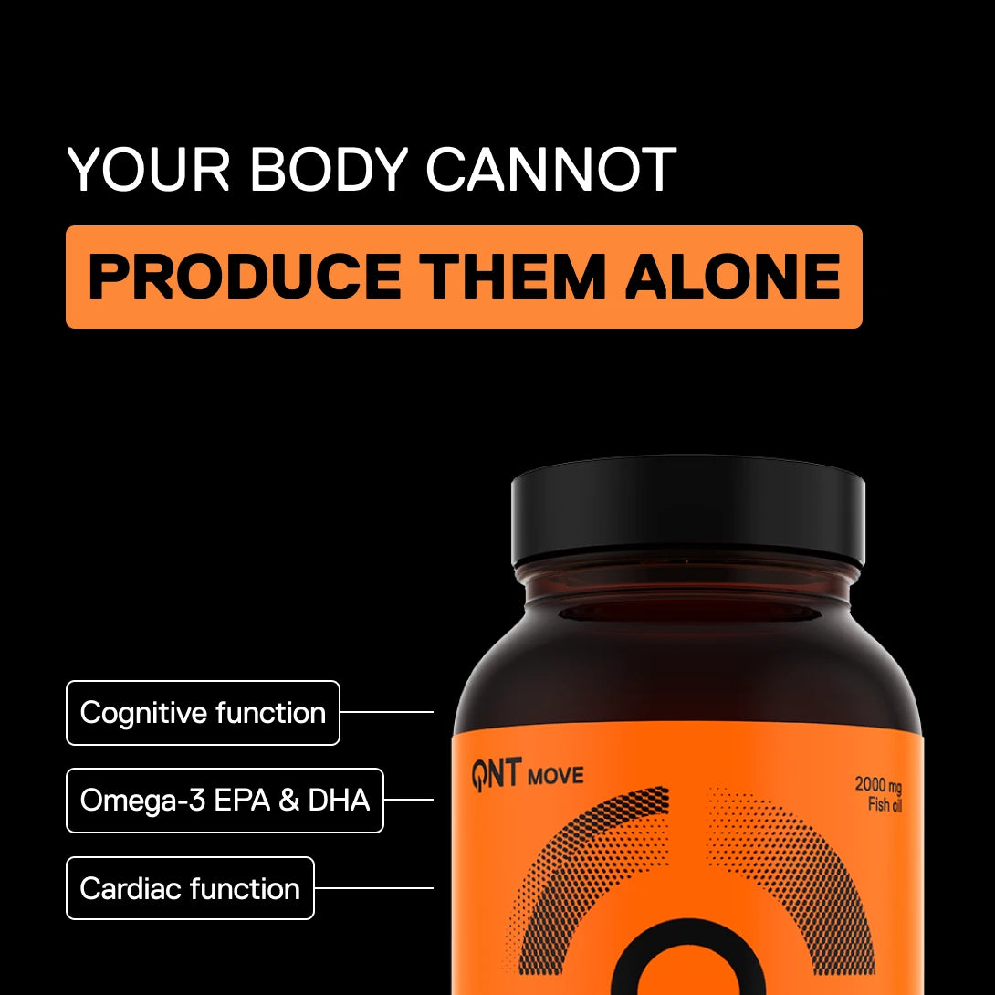 QNT MOVE Omega-3 fish oil supplement with EPA and DHA for cognitive and heart function