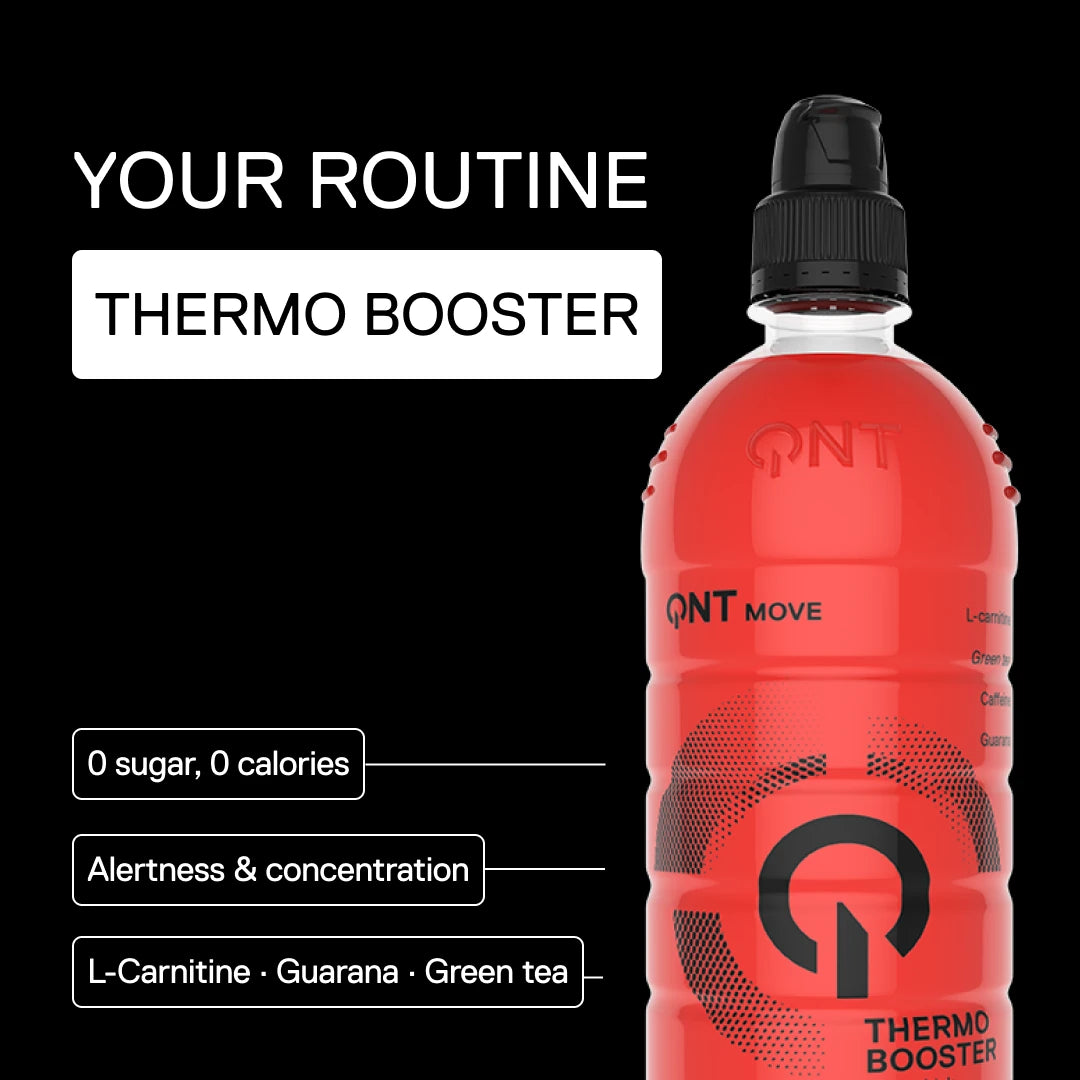 QNT MOVE Thermo Booster Cranberry – sugar-free drink with L-Carnitine, guarana and green tea