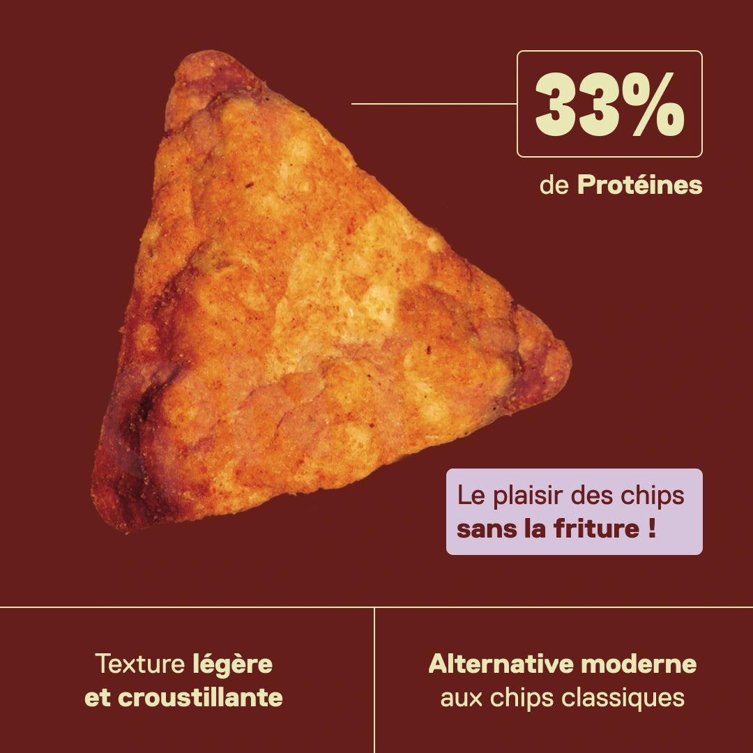 QNT LIIFE Protein Pop Chips saveur Barbecue - 16,5g de protéines par sachet, 203 kcal, cuites par soufflage sans friture