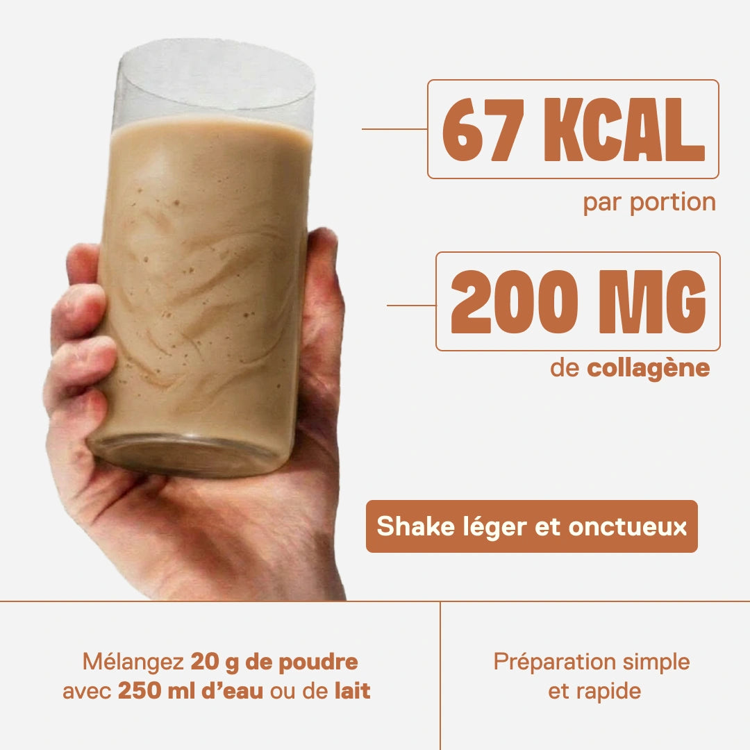 Skinny Protein café glacé — L-carnitine, collagène et vitamines B pour les pauses actives