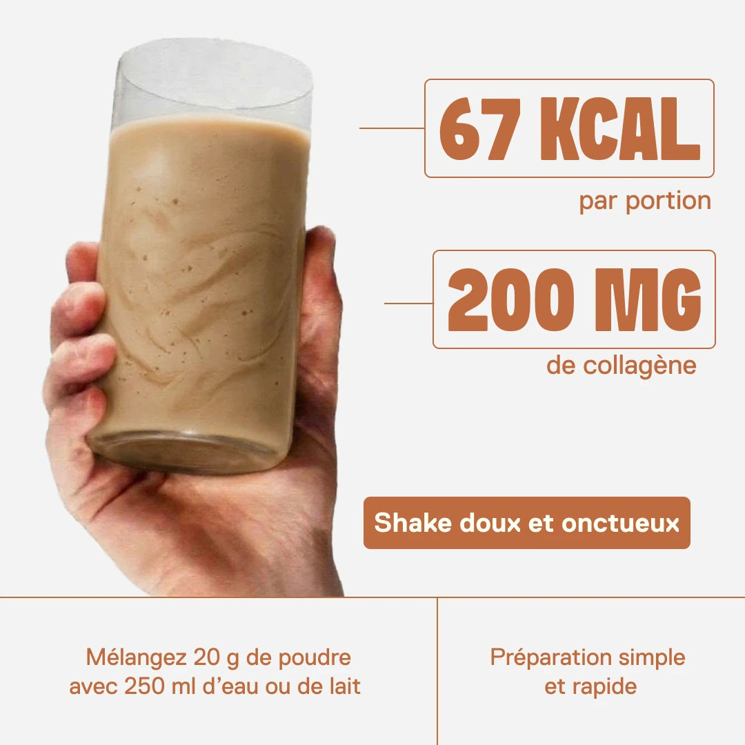 Skinny Protein café glacé — L-carnitine, collagène et vitamines B pour les pauses actives