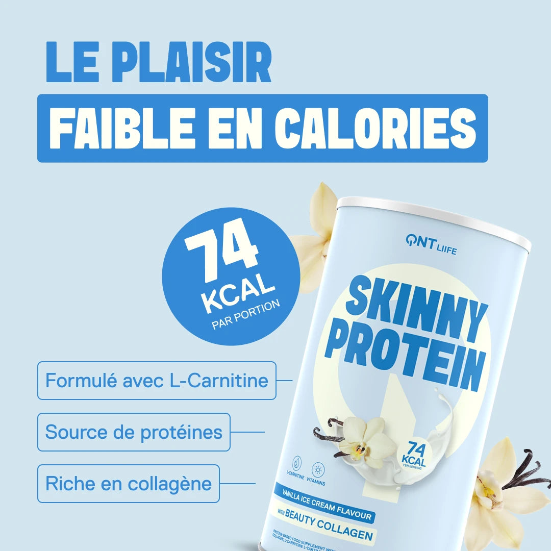 Skinny Protein LIIFE vanille — protéines 12 g par dose, saveur crème vanille douce