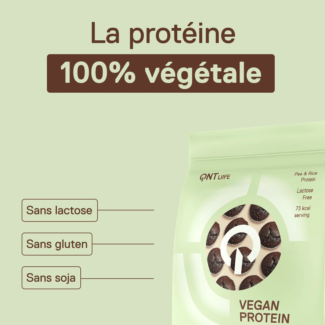 Vegan Protein LIIFE muffin au chocolat — protéine végétale 100% pois et riz, gourmandise chocolatée