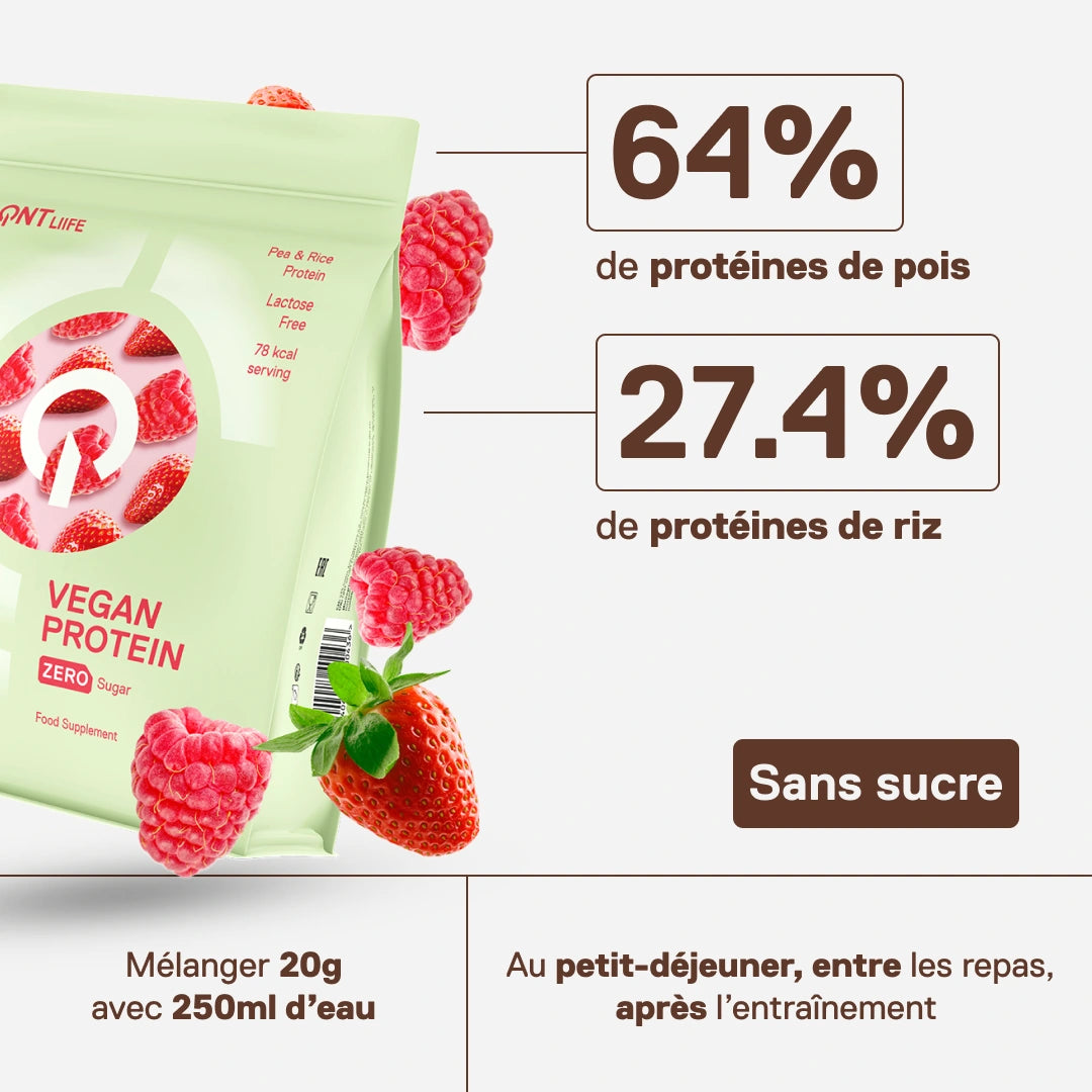 Vegan Protein fruits rouges — profil d'acides aminés complet pour soutenir le quotidien actif