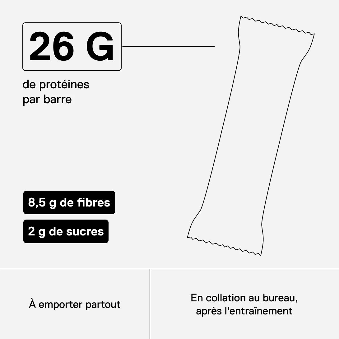 QNT Metapure Barre Crunchy 40% Protéines Chocolat – 26 g de protéines, 8,5 g de fibres et 2 g de sucres