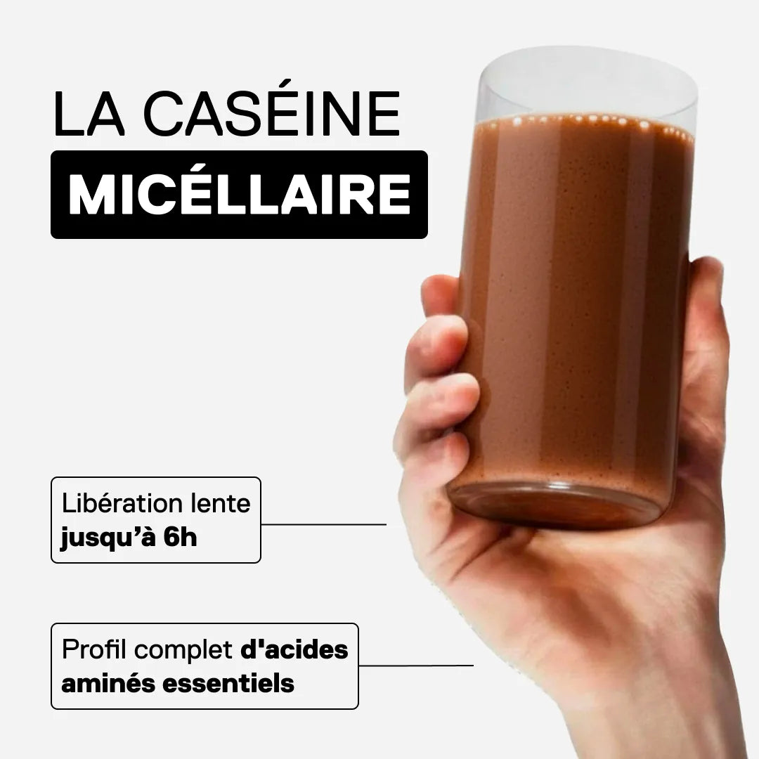 Caséine micellaire QNT METAPURE saveur Chocolat à déguster avant le coucher - 24g de protéines à diffusion progressive