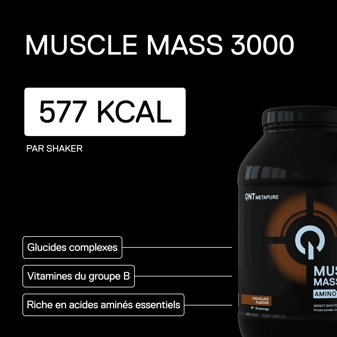 QNT Metapure Muscle Mass 3000 gainer protéiné — Chocolat