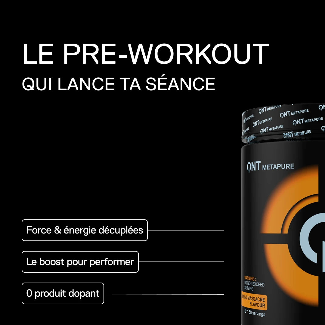QNT Metapure Pre-Workout Overdrive 390 g — Mangue — visuel 1