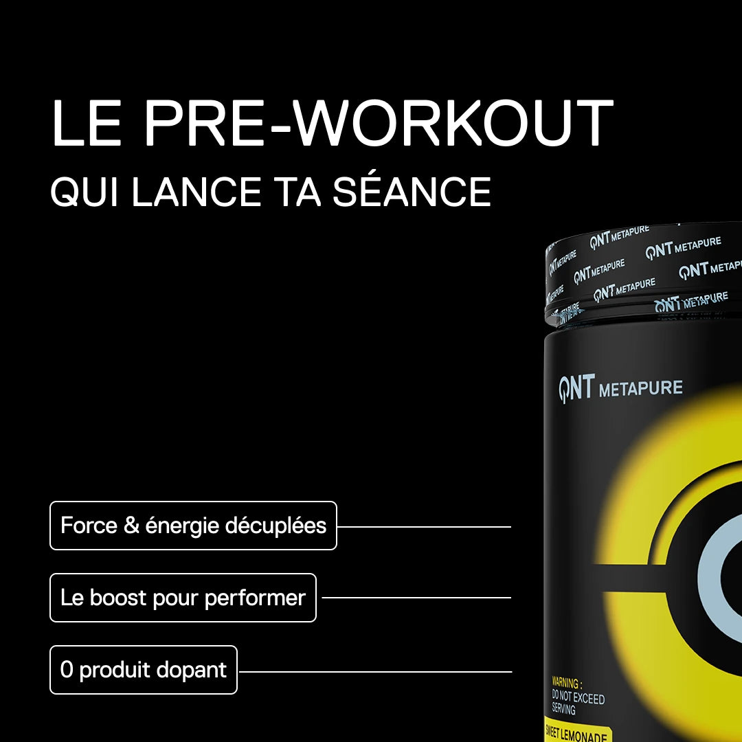QNT Metapure Pre-Workout Overdrive 390 g — Citronnade douce — visuel 1