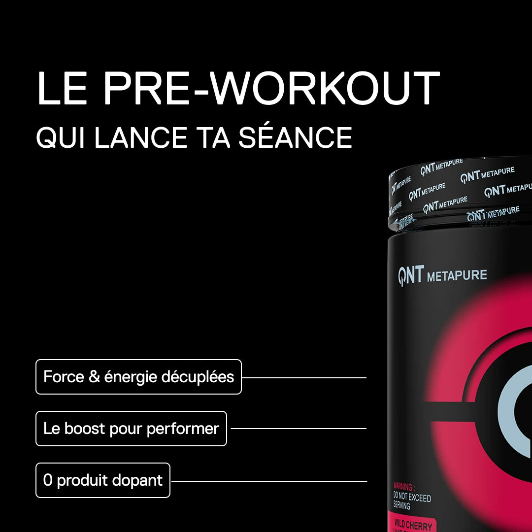 QNT Metapure Pre-Workout Overdrive 390 g — Cerise sauvage citron vert — visuel 1