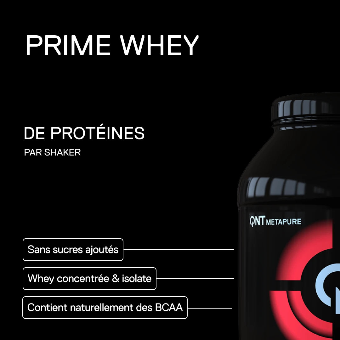 QNT Metapure Prime Whey saveur Fraise - Whey protéine premium, goût fraise rafraîchissant