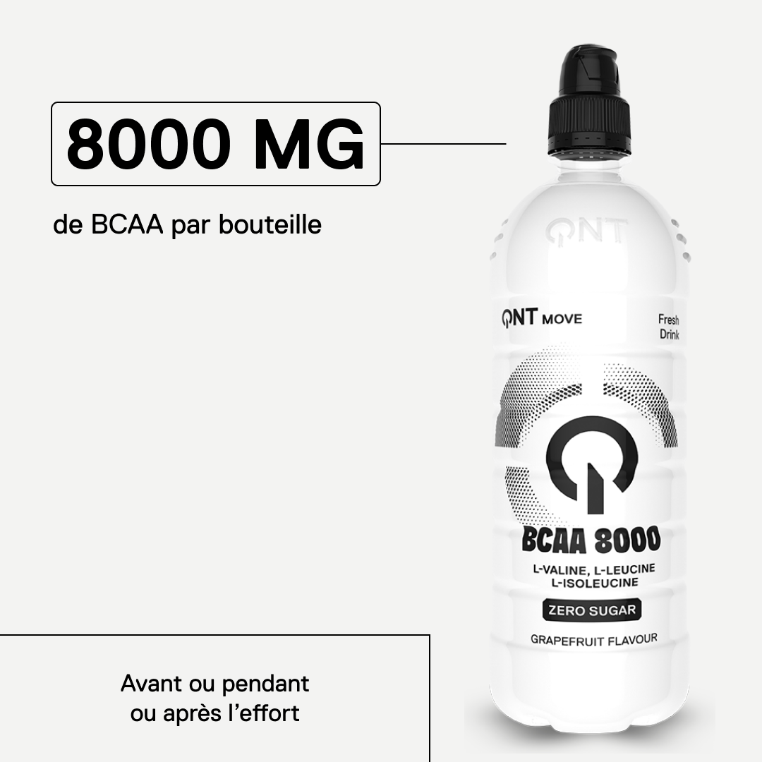 QNT MOVE BCAA 8000 Grapefruit – 8000 mg de BCAA par bouteille