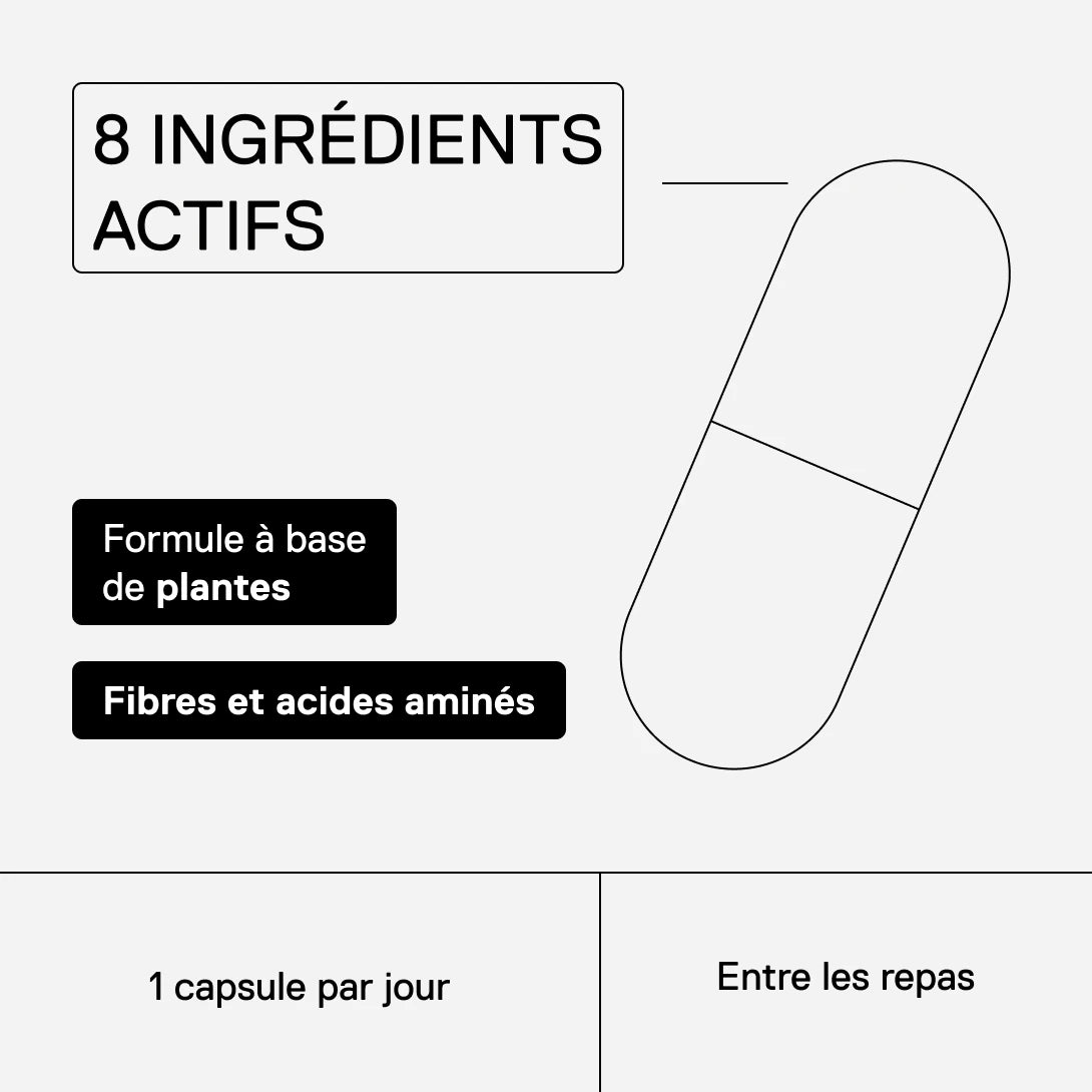 QNT MOVE Burner – 8 ingrédients actifs, formule à base de plantes avec fibres et acides aminés
