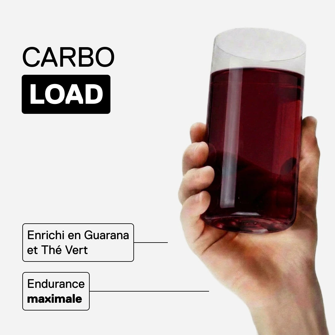 Boisson glucidique QNT MOVE Carbo Load Superfruit, enrichie en guarana et thé vert pour l'endurance, prête à boire 700 ml