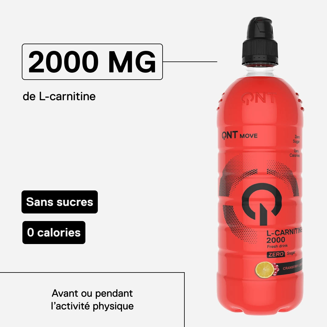 L-Carnitine 2000 mg MOVE canneberge-citron — 2000 mg de L-carnitine pour accompagner l'effort