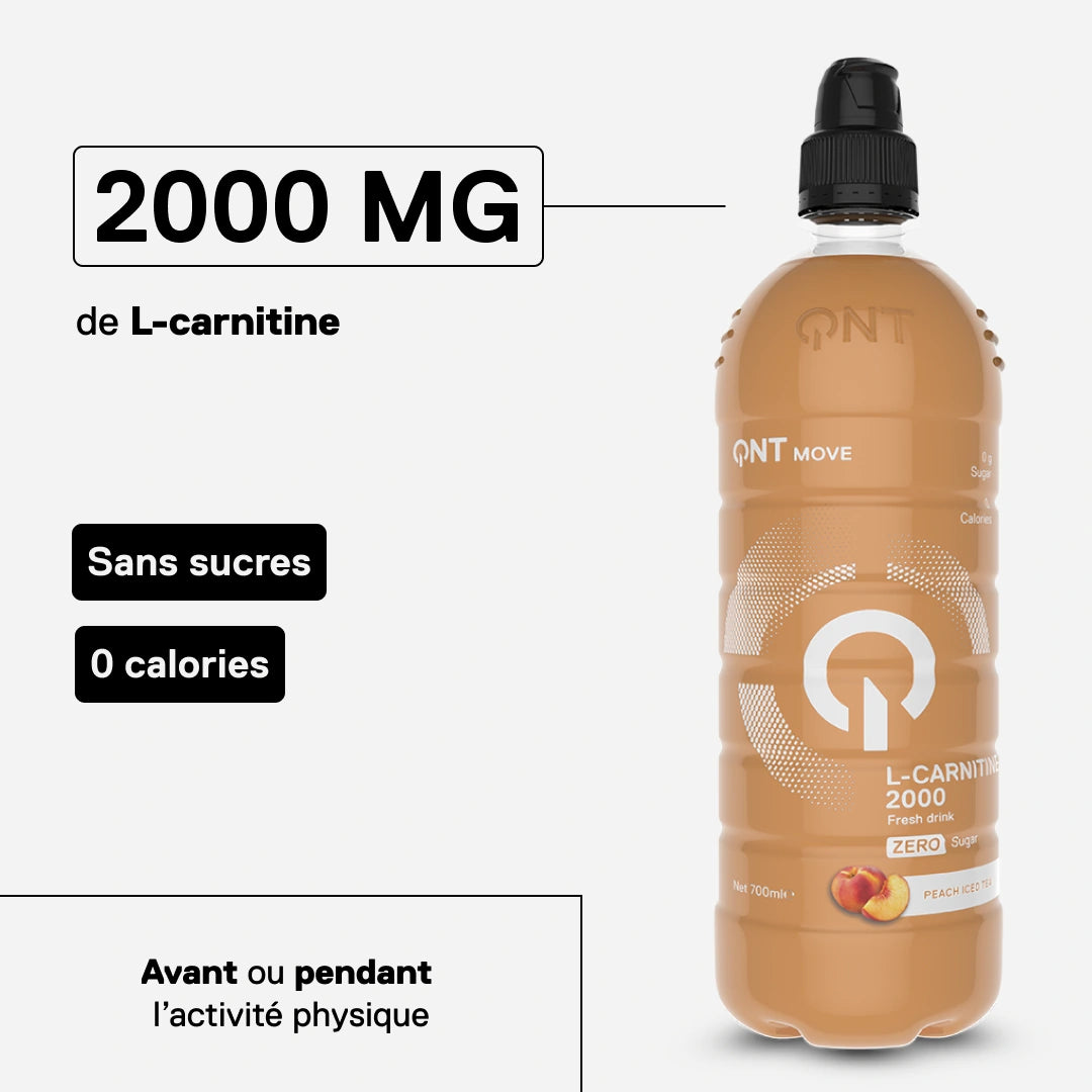 L-Carnitine 2000 mg MOVE ice tea pêche — 2000 mg de L-carnitine pour accompagner l'effort