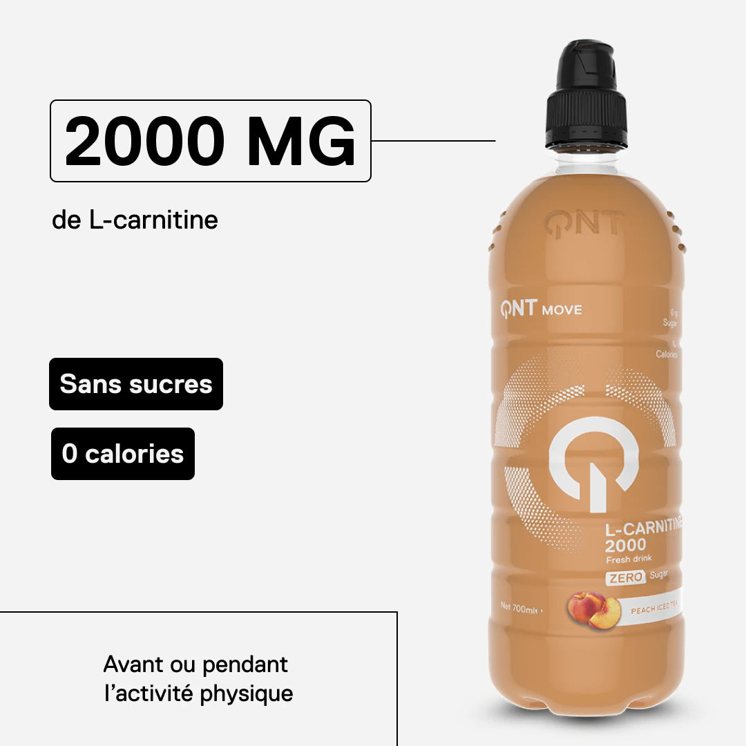 L-Carnitine 2000 mg MOVE ice tea pêche — 2000 mg de L-carnitine pour accompagner l'effort