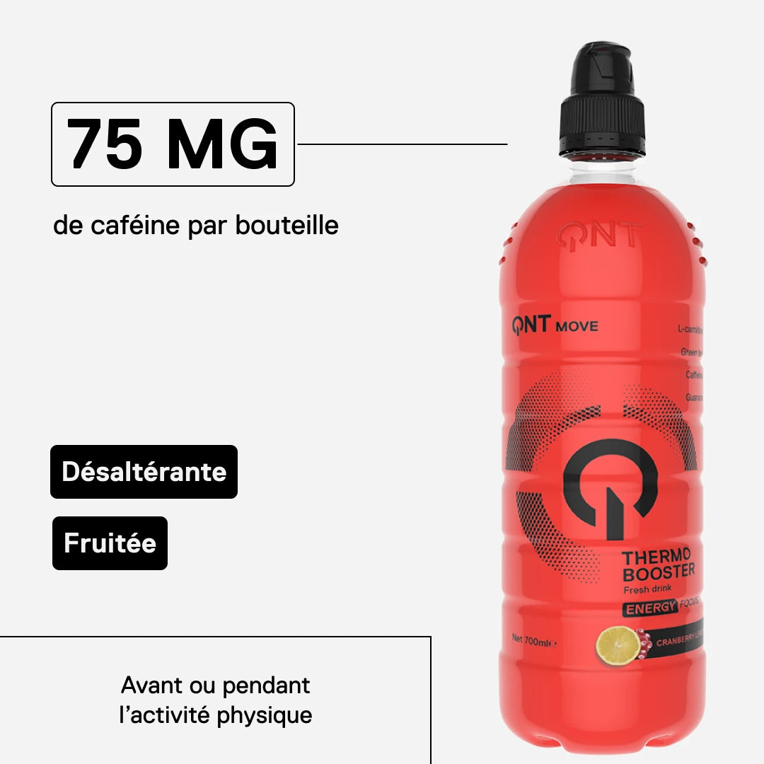 QNT MOVE Thermo Booster Cranberry – 75 mg de caféine par bouteille