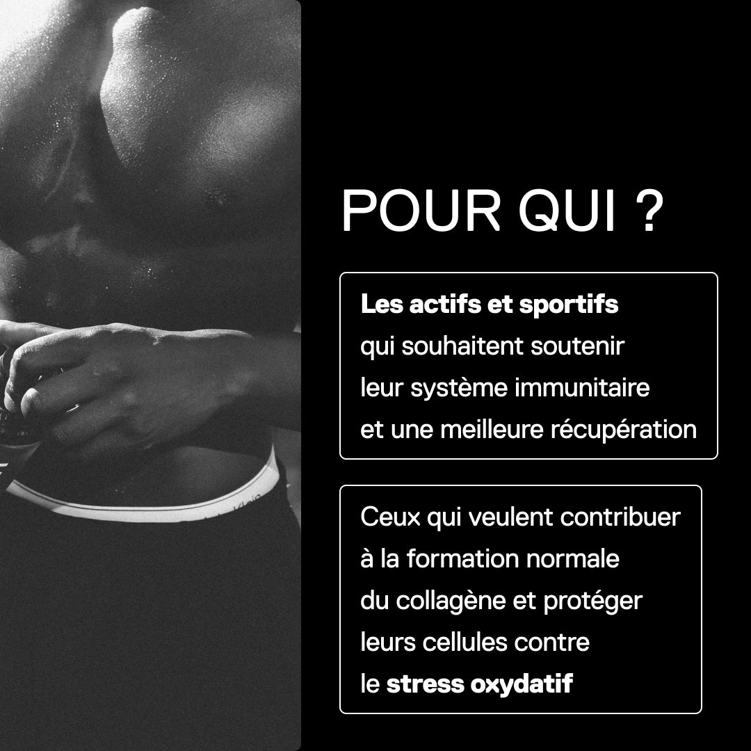 QNT MOVE VIT C 1000 mg, pour qui : actifs et sportifs visant le soutien immunitaire, la récupération, la formation du collagène et la protection cellulaire