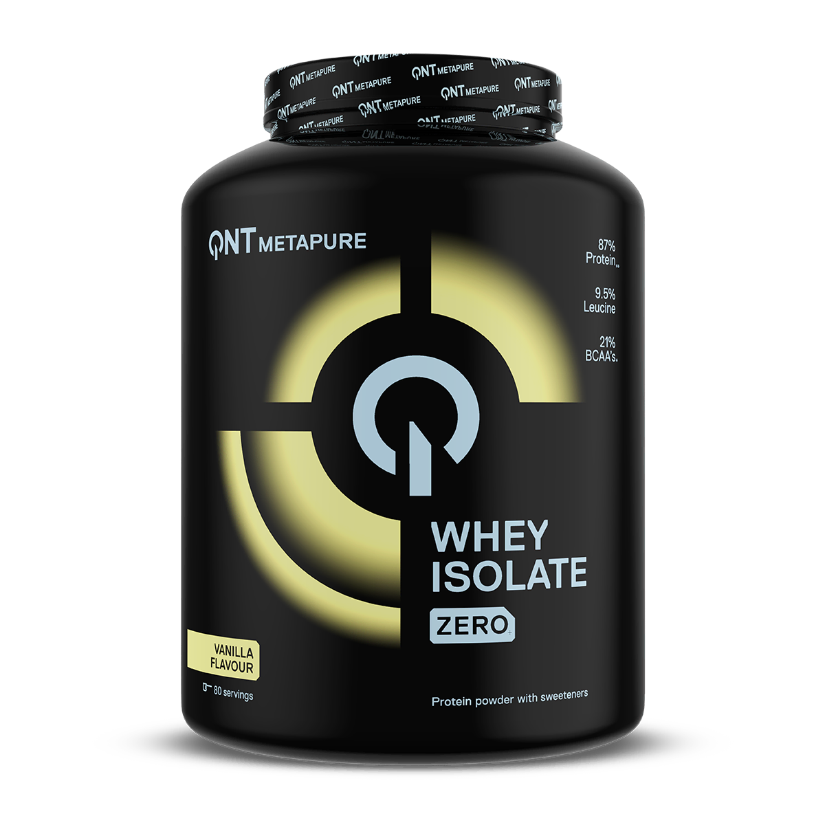 QNT Metapure Whey Isolate Zero saveur vanille – poudre de protéines à base d’isolat riche en protéines, avec BCAA et leucine