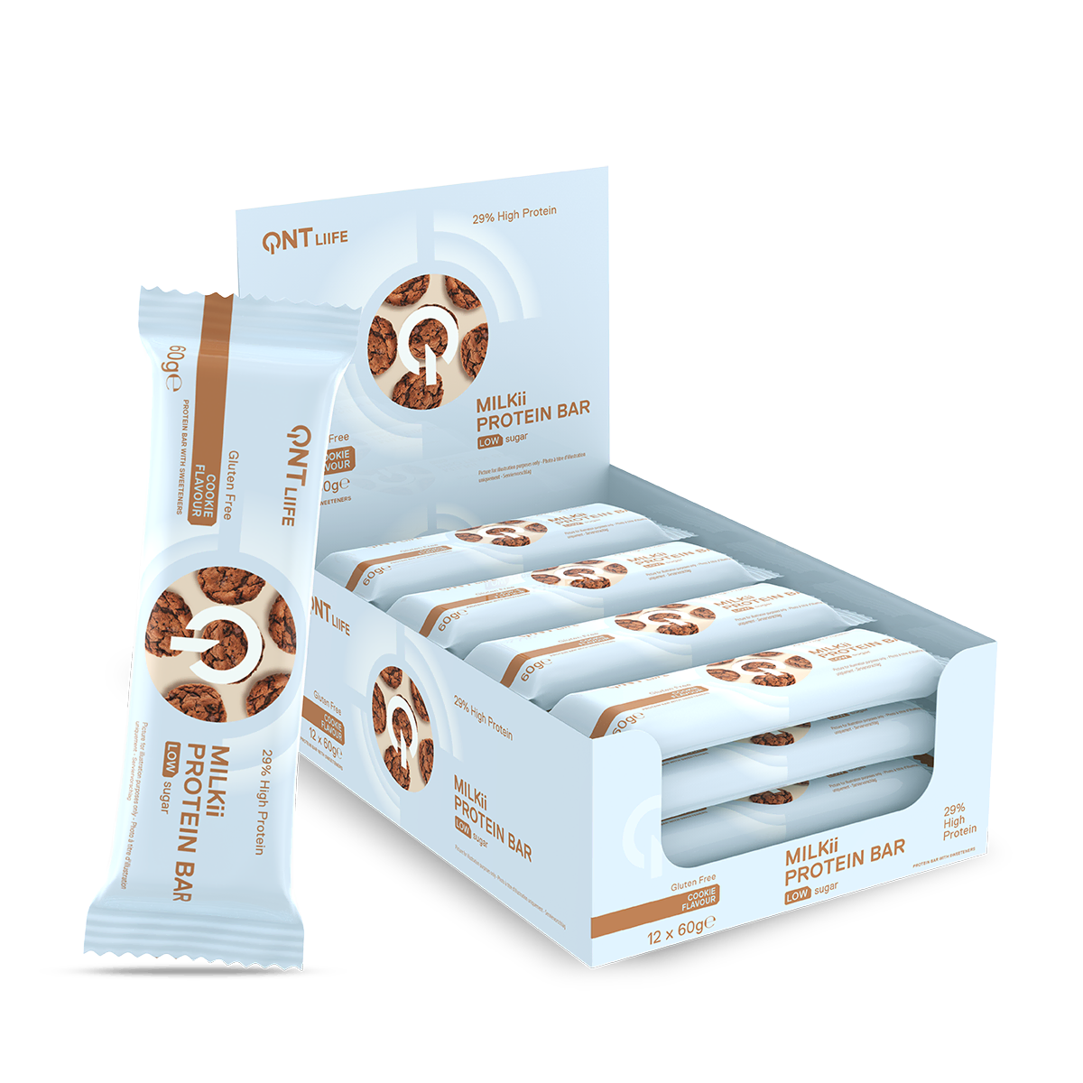 Barre protéinée QNT Milkii cookie 60 g