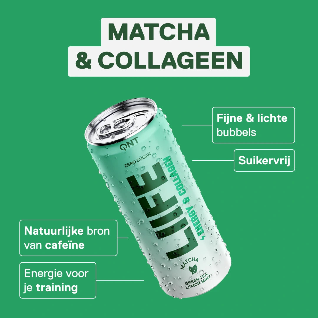 Energy Collagen Matcha LIIFE groene thee citroen-munt — ready-to-drink energie- & collageendrank 250 ml
