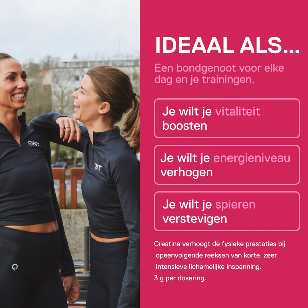 QNT LIIFE Micronized Creatine Rode Vruchten – dagelijkse creatine voor training
