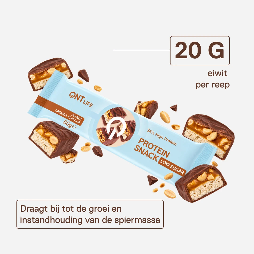 QNT LIIIFE Protein Snack Peanut – 20 g eiwit per reep