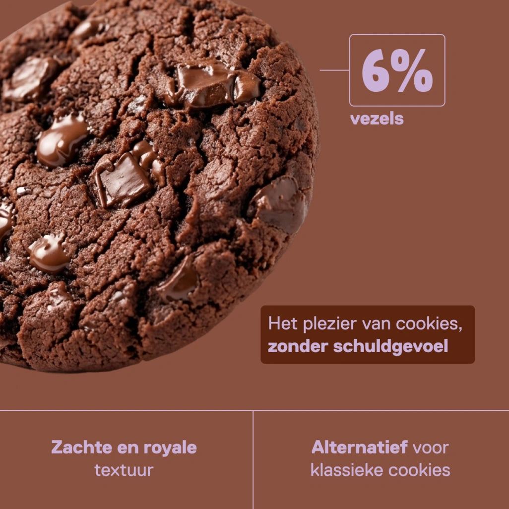 QNT LIIFE Protein Cookie smaak Chocoladestukjes - 15g eiwit per koek, 243 kcal, 3,6g vezels