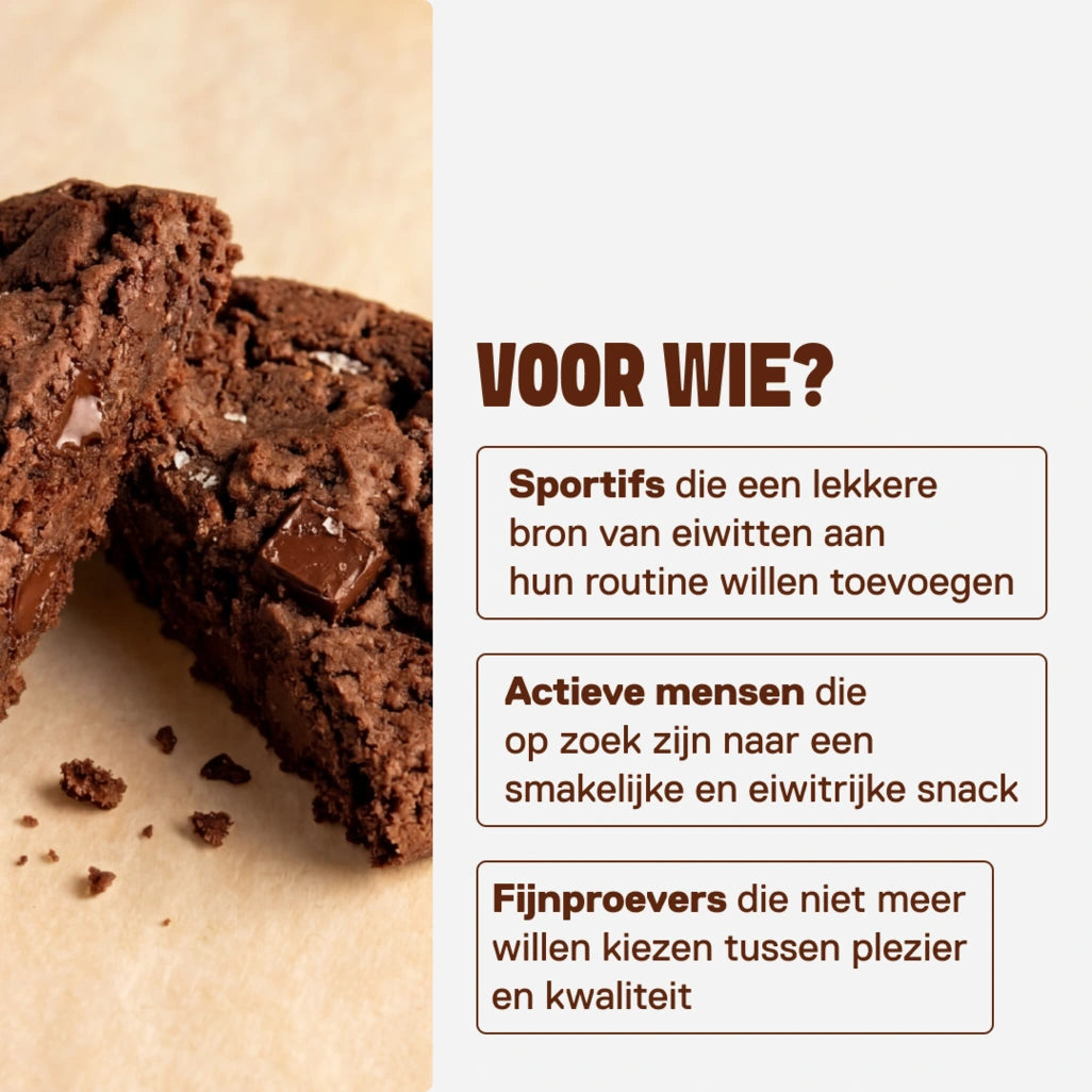 Eiwitkoek QNT LIIFE smaak Chocoladestukjes als smakelijke snack - Zachte textuur, 60 g per individuele portie