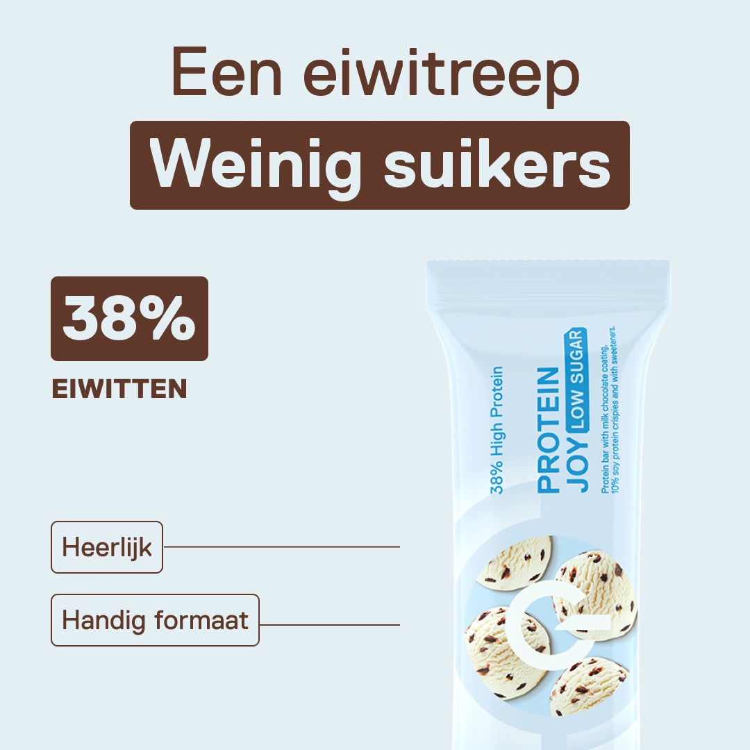 Protein Joy LIIFE knapperig vanille-ijs — lekkere eiwitreep met een knapperige textuur, 60 g