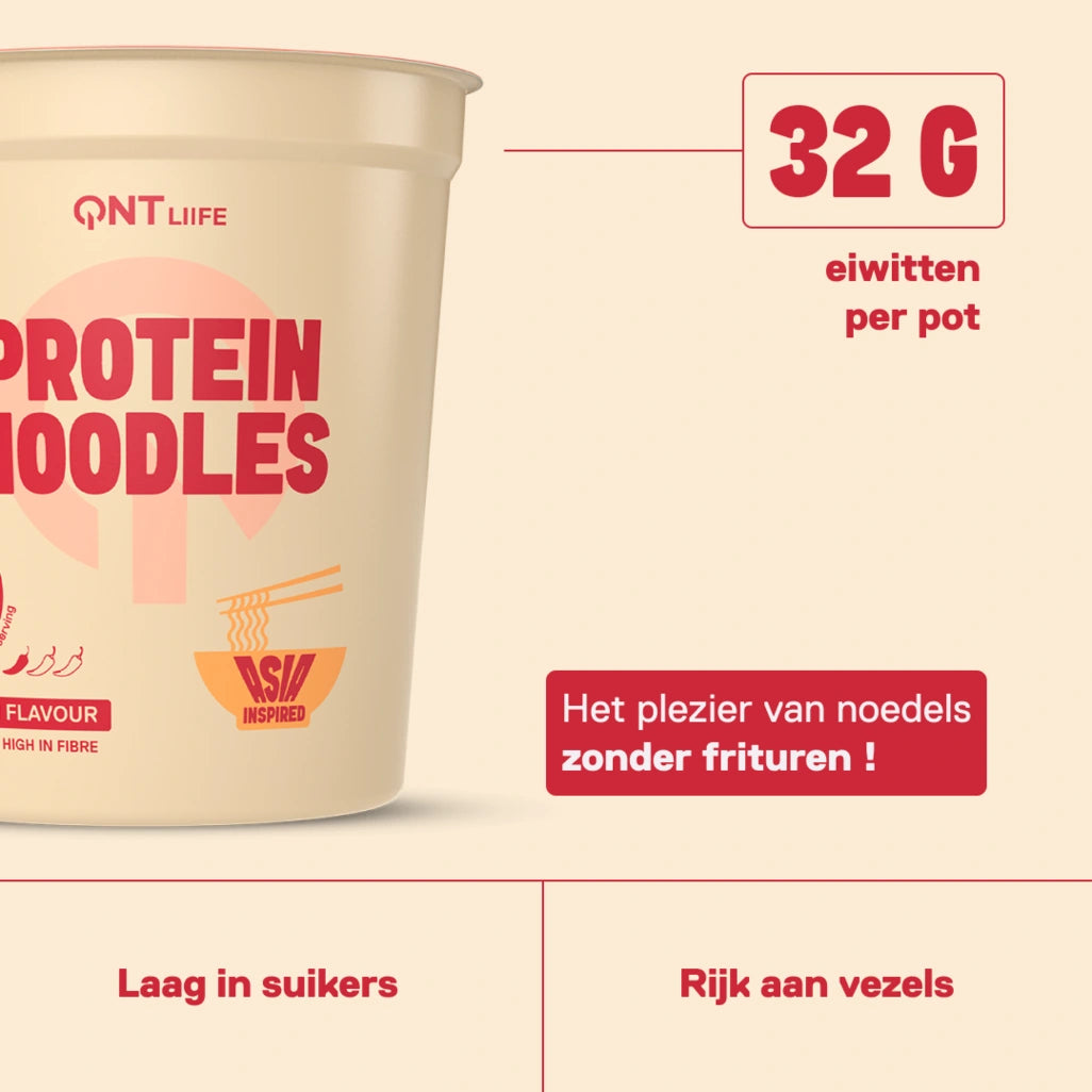 QNT LIIFE Protein Noodles smaak Kip - 223 kcal per portie, 5g vezels, laag in suikers en evenwichtig