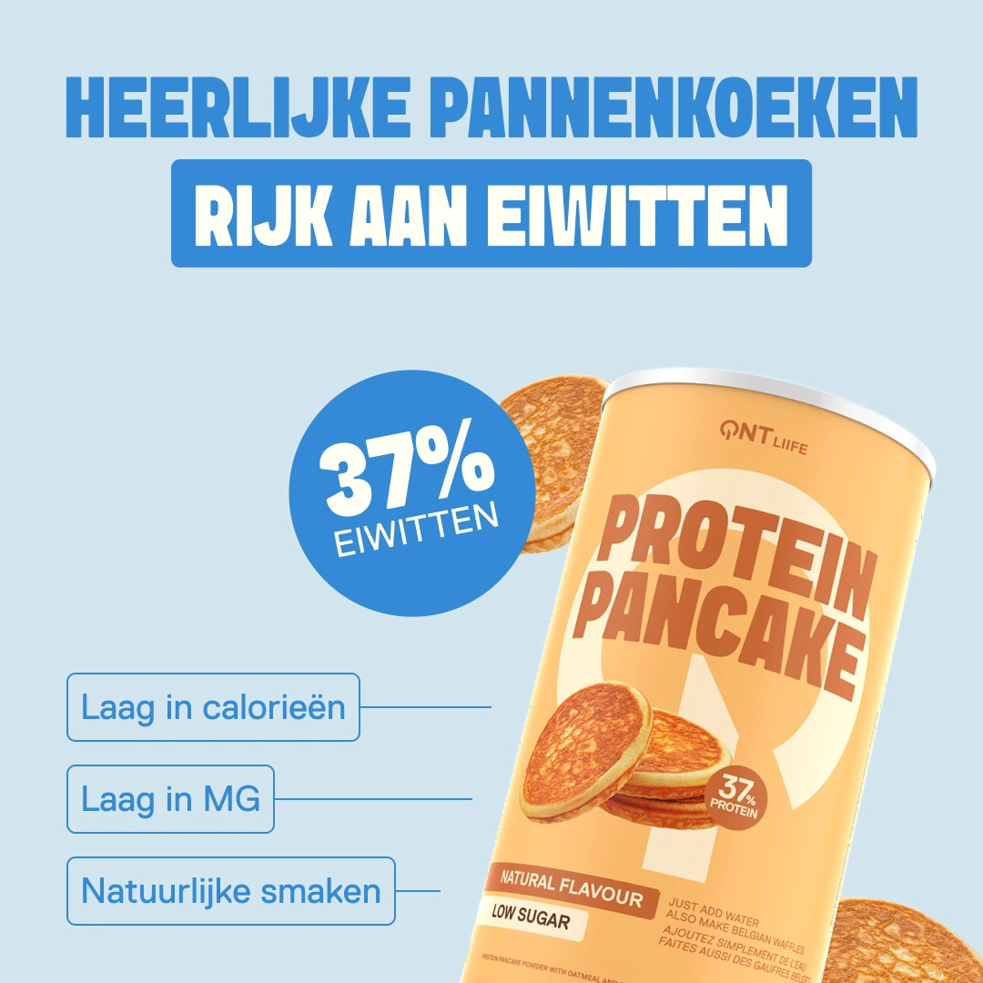 Protein Pancake LIIFE naturel — eiwitrijke pannenkoekmix met weinig suiker, neutrale basis voor huisgemaakte pannenkoeken