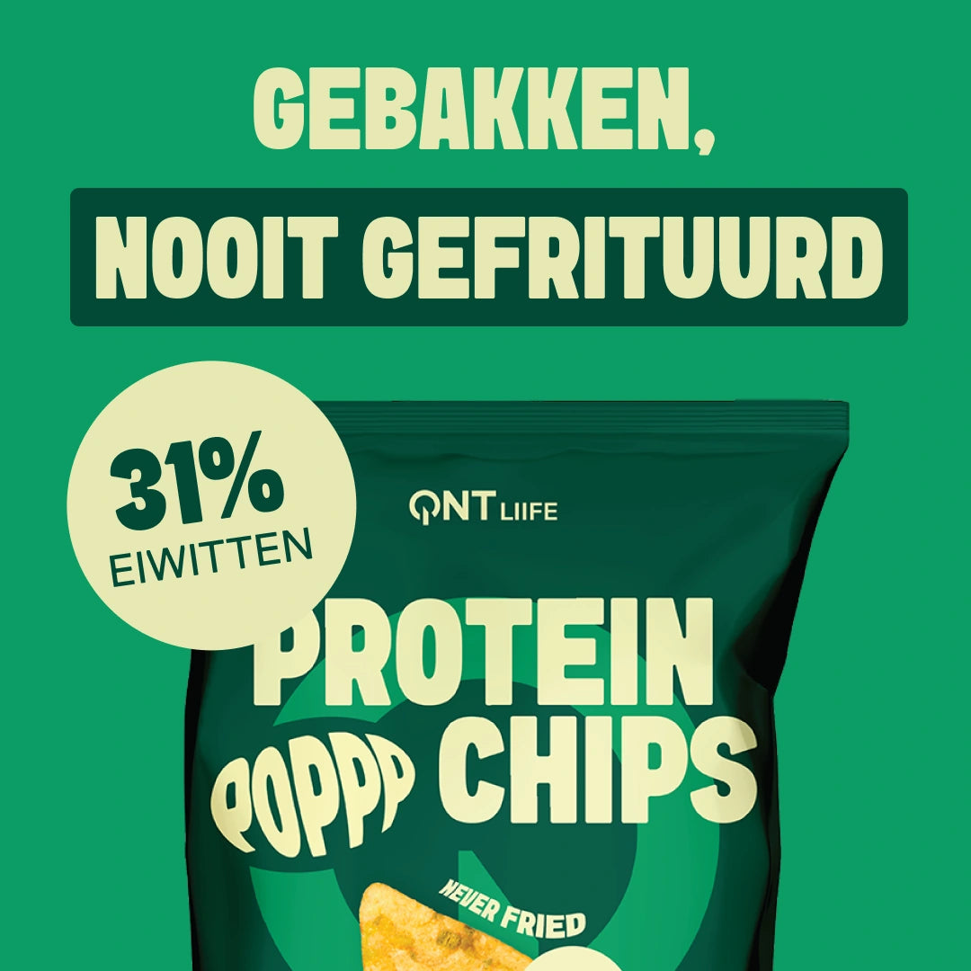 QNT LIIFE Protein Pop Chips smaak Zure room & Ui - Eiwitchips met romige smaak, 33% eiwit, zakje van 50 g