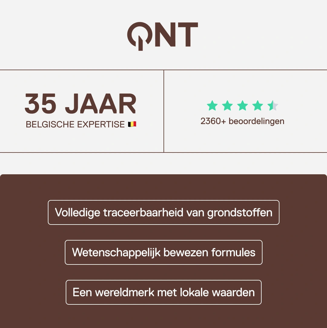Protein Shake Belgische chocolade — QNT, Belgisch merk voor sportvoeding al meer dan 30 jaar